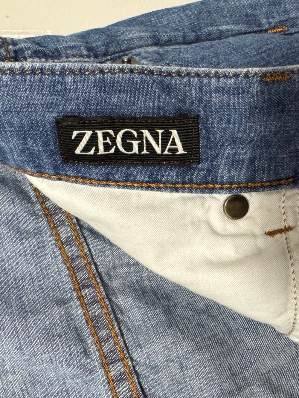 ❌SOLD❌115 ZEGNA Men's Slim Fit Roccia City Cotton-Linen Jeans - Blue, 36R - Picture 9 of 16